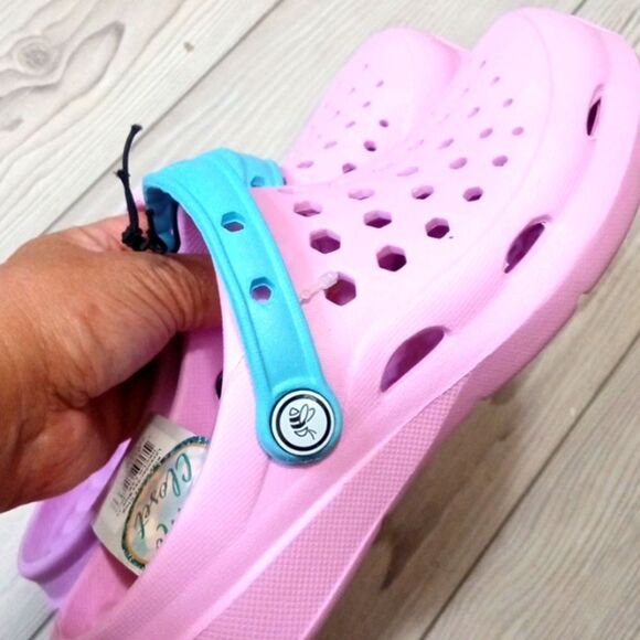 (72-0991) 🔥3/$20🔥  Joy Bees Pink Clog Sz 3 - Picture 6 of 10